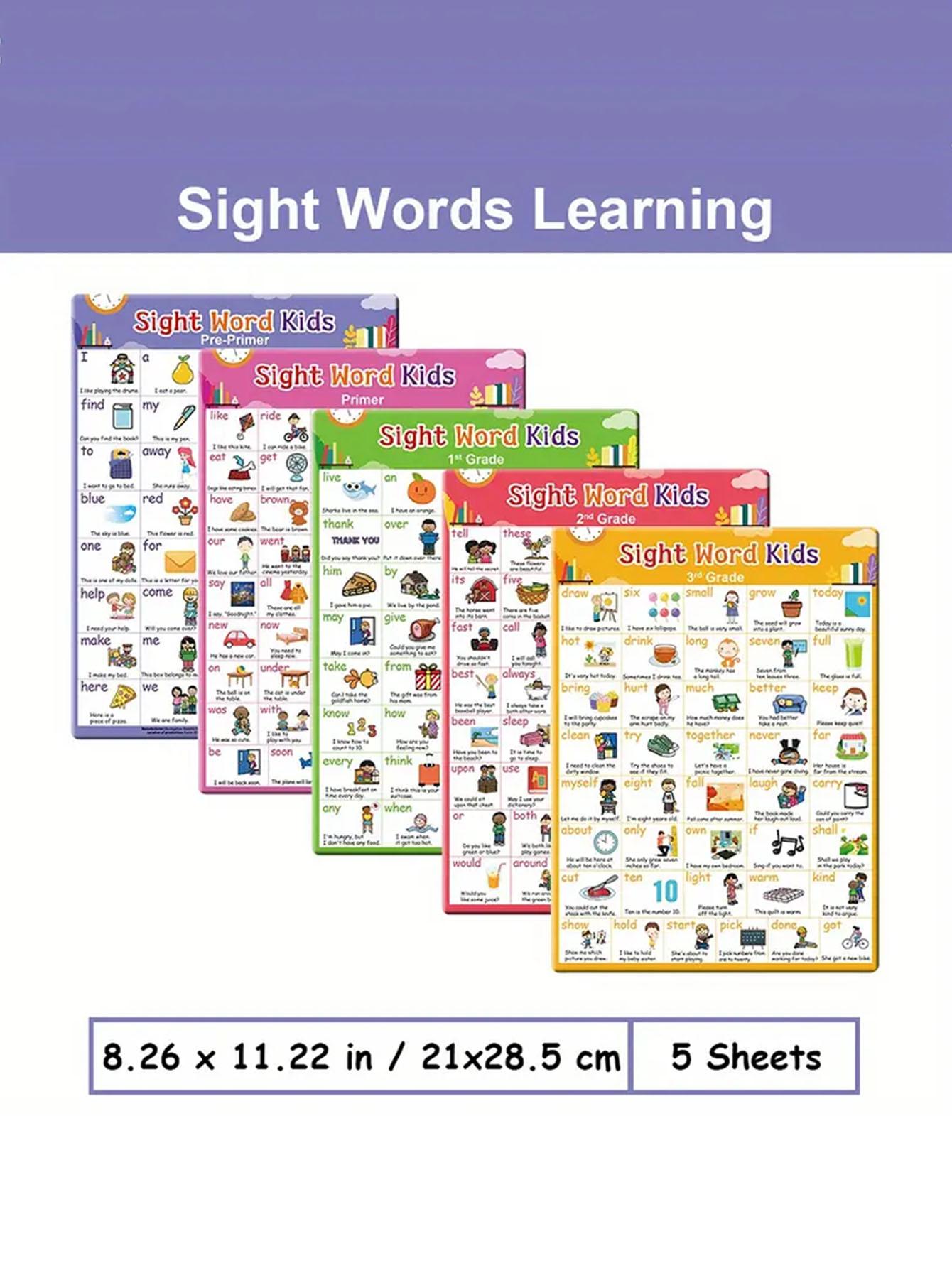 Common Word Learning Set, 5 Laminated Pinyin Posters, 220 Flashcard ...
