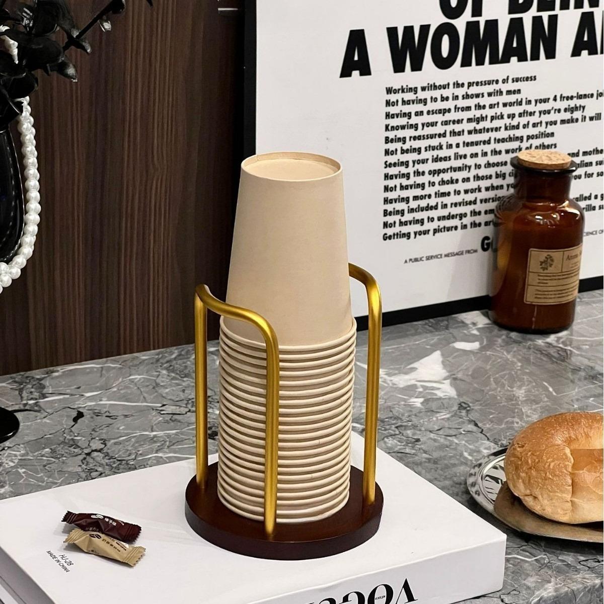 Practical Paper Cup Holder for Home and Coffee Shop, Multi-Functional Dispenser for Disposable Cups, Ideal for Storing Milk Tea and Coffee
