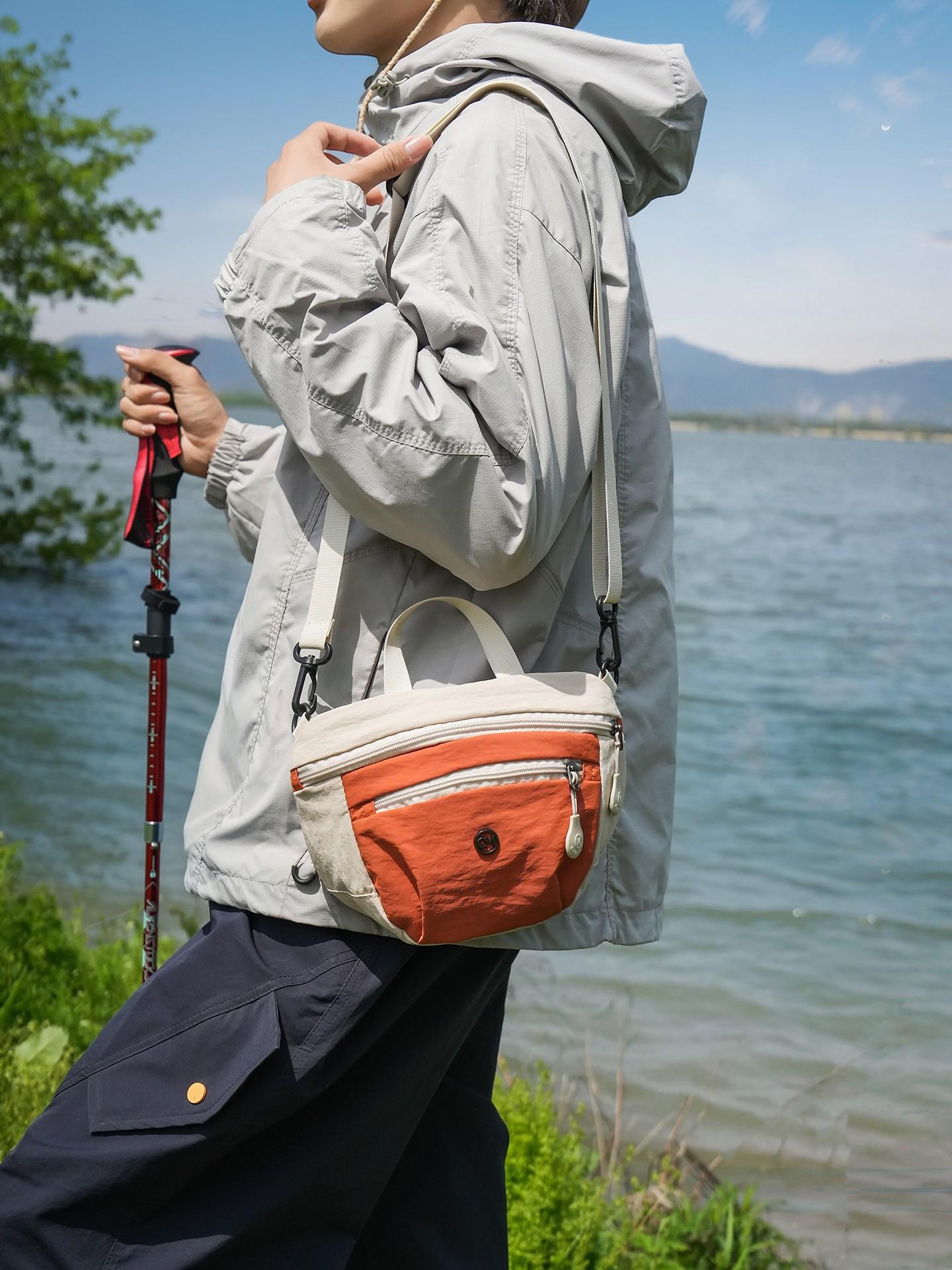 Unisex Nylon Satchel Bag, Colorblock Design, Lightweight Casual Shoulder Crossbody Bag, Ideal for Outdoor Shopping & Daily Use