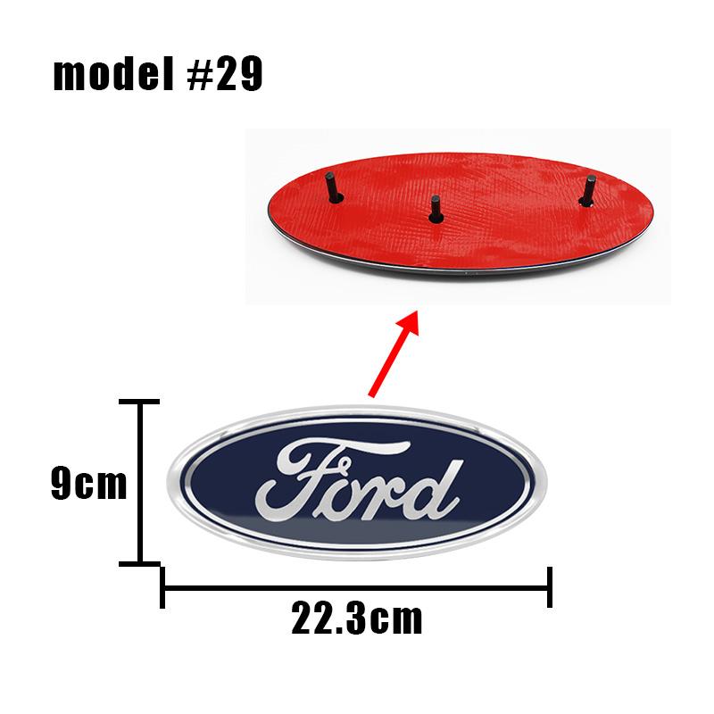 22.3cm 14.5cm Car Styling Logo Front Grille Emblem Rear Trunk Badge Accessories For Ford Mondeo MK2 MK4 F150 F250 F250 GT GT500 Decal For Cars