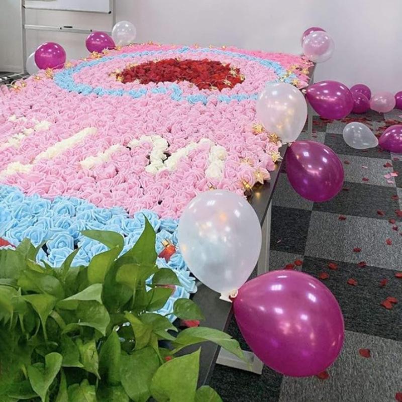 Artificial Rose Flower Heads Real Looking,Stemless Rose Artificial Flower Heads,DIY Real Touch 3D Artificial Foam Rose Head Without Stem for Wedding Party Home Decoration,Fake Roses Flowers Foam Blush Roses for DIY Wedding Centerpieces Party Baby Shower B