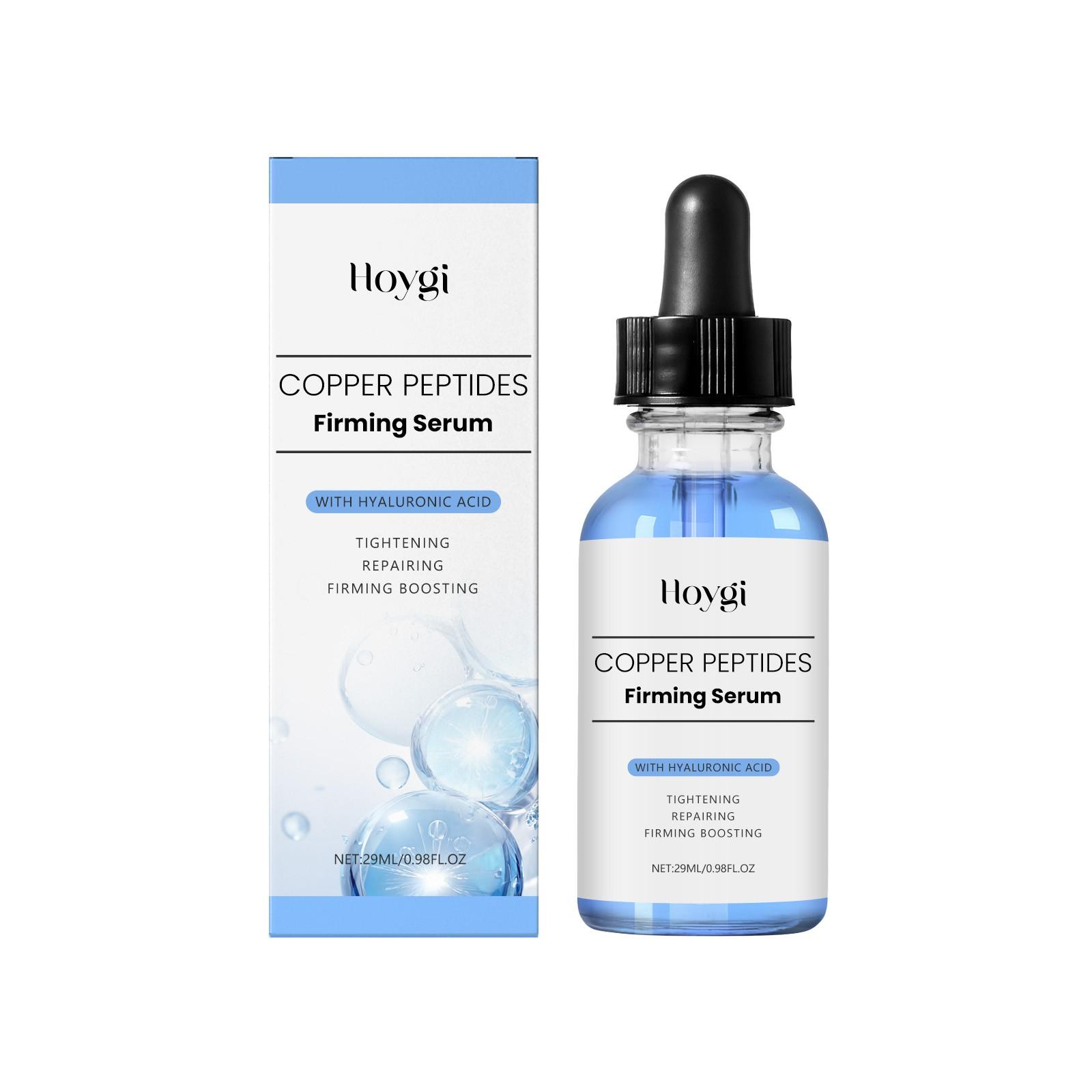 Copper peptide facial moisturizing essence, containing hyaluronic acid, 30ml moisturizing, firming, smoothing and brightening essence, makes skin smooth and young, suitable for all skin types