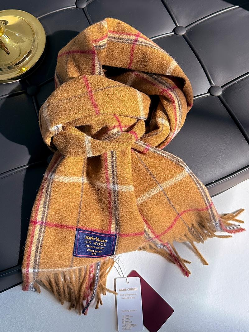 Women's Plaid Scarf for Fall & Winter, Casual Fitted Design, Warm Fashion Accessory for Daily Wear, Stylish Ladies' Wrap