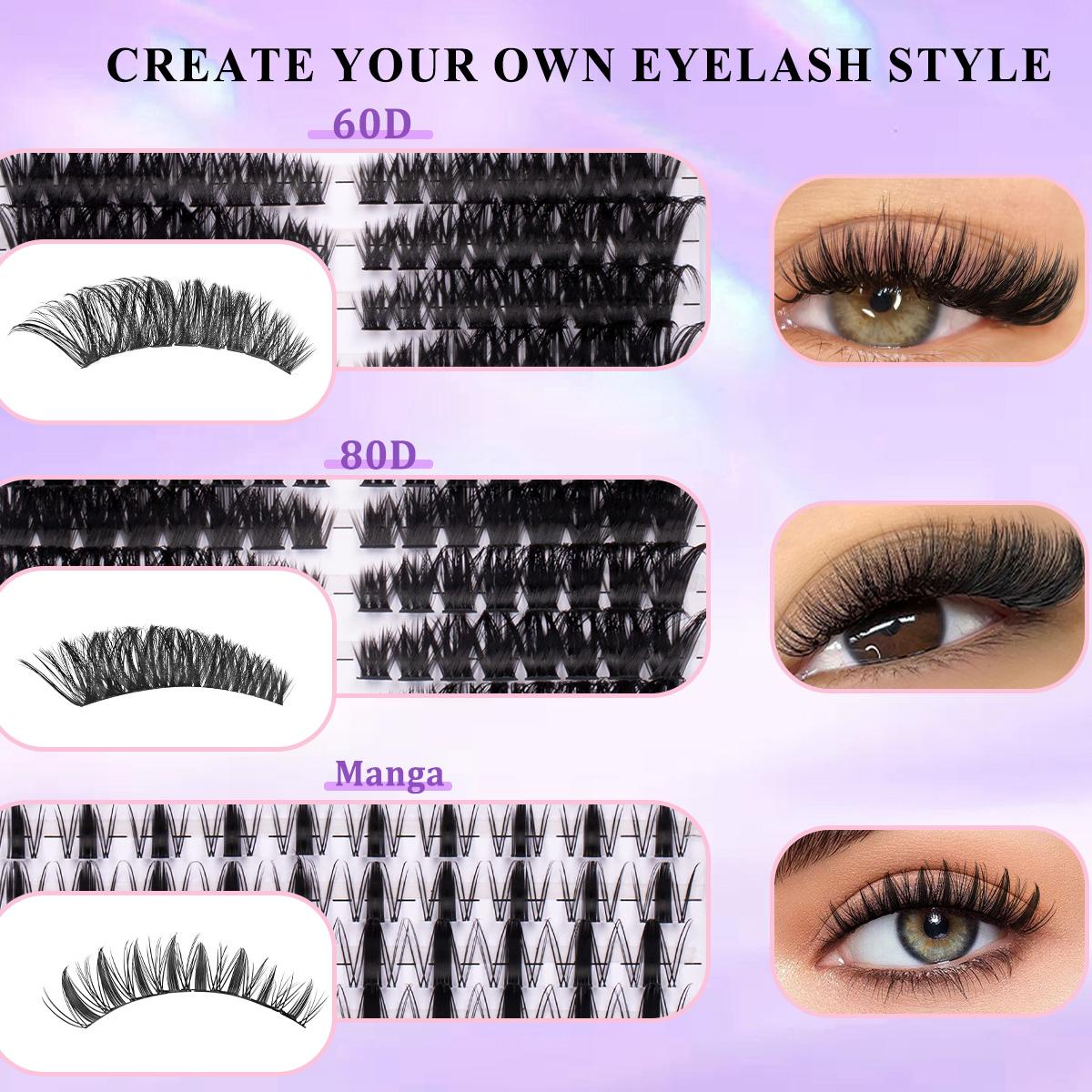 Eyelash Cluster Kit, D Curl Volume Cluster Lashes, Fluffy Eyelash Clusters, Dense Long Curled DIY Lash Extension Set, Multiple Lengths, Includes Bond & Seal, Lash Remover, Tweezers & Brush #GLOBAL PICKS Eyelash Cluster Kit, D Curl Volume Cluster Lashes, Fluffy Eyelash Clusters, Dense Long Curled DIY Lash Extension Set, Multiple Lengths, Includes Bond & Seal, Lash Remover, Tweezers & Brush #GLOBAL PICKS