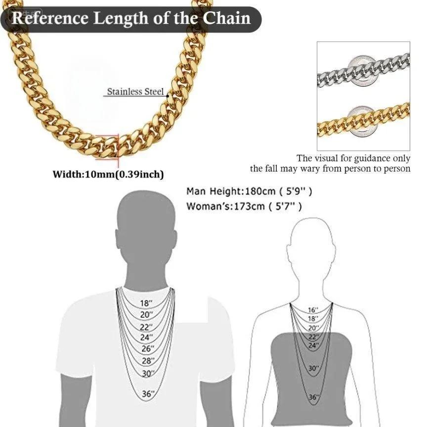 Miami hip-hop style necklace, Stainless steel with nano vacuum gold plating. Boasts a chunky Cuban link design, this trendy jewelry piece leads the latest fashion. It is the perfect choice for both everyday wear and gifting.Width: 6–14 mm