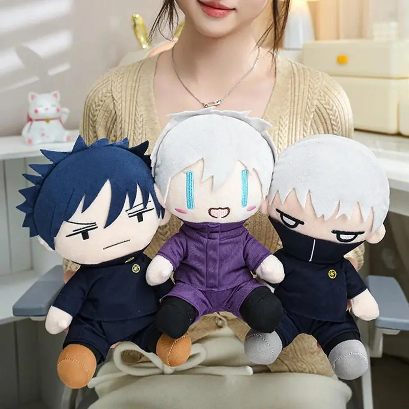 2026 New hot item Jujutsu Kaisen Anime Plush Dolls Fushiguro Megumi & Gojo Satoru Cartoon Figures Kawaii Toy Gift for Fans Stuffed Figures