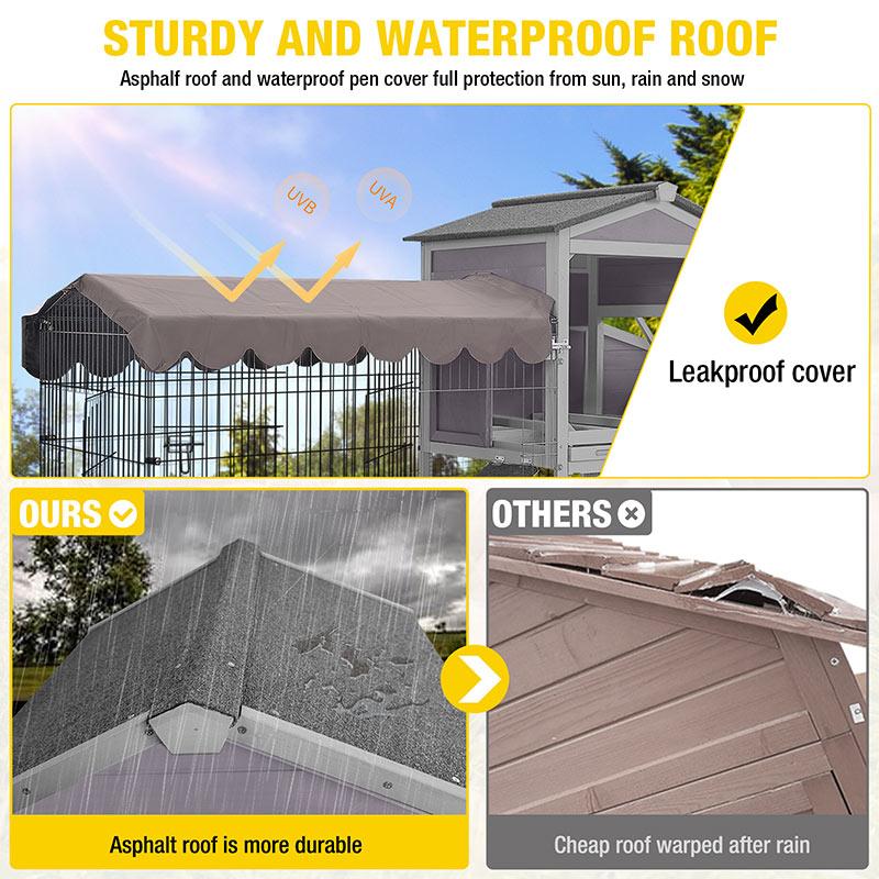 Aivituvin- AIR7008 Wooden Chicken Coop Wheels for 2-4 Chickens,Duck Coop,Chicken  Tractor,Poultry Supplies