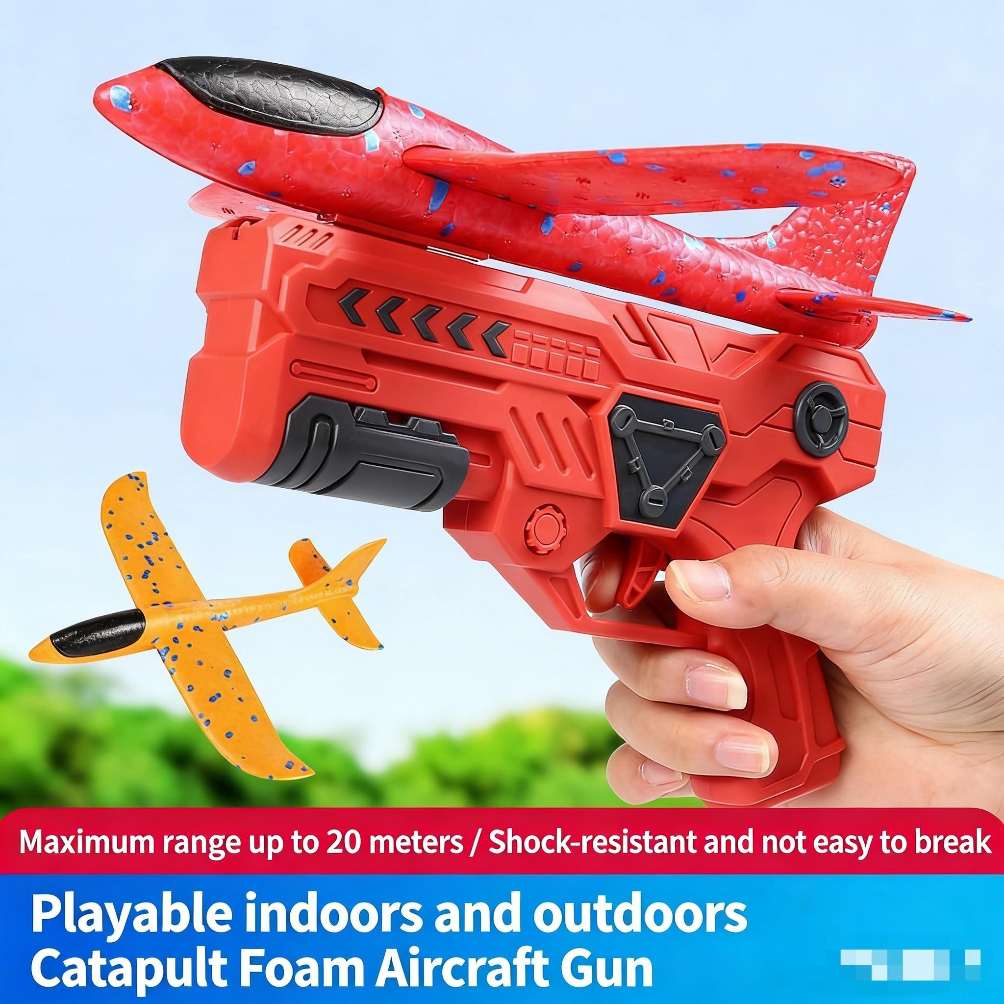 9.45'' Foam Glider Plane Toy for Boys, Flying Toys Birthday Gifts for Boys Girls Ages 4-12, Fun Outdoor Play Equipment