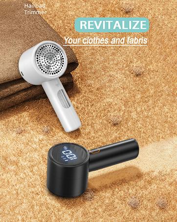 【Lentorgi】Electric fabric shaver, portable hair remover, Mite Removal,pet home, rechargeable, lint collection container, LED digital display, 6-blade blade, safety lock, 3 speeds, 2600mAh, lasts for 1 hour, suitable for clothes, sweaters, sheets, sofa