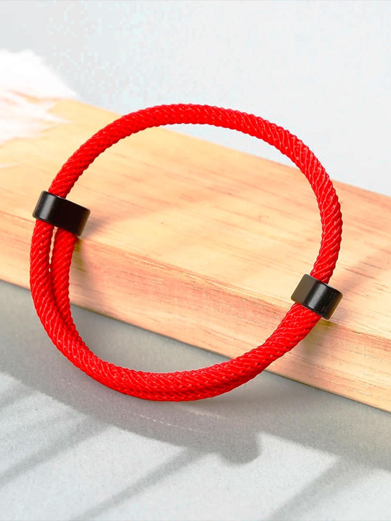 Men's Colorful Braided Rope Wristband, Simple Fashion Style, Durable Adjustable Nylon Cord, Ideal for Daily Wear, Couple Matching, Boyfriend Gift