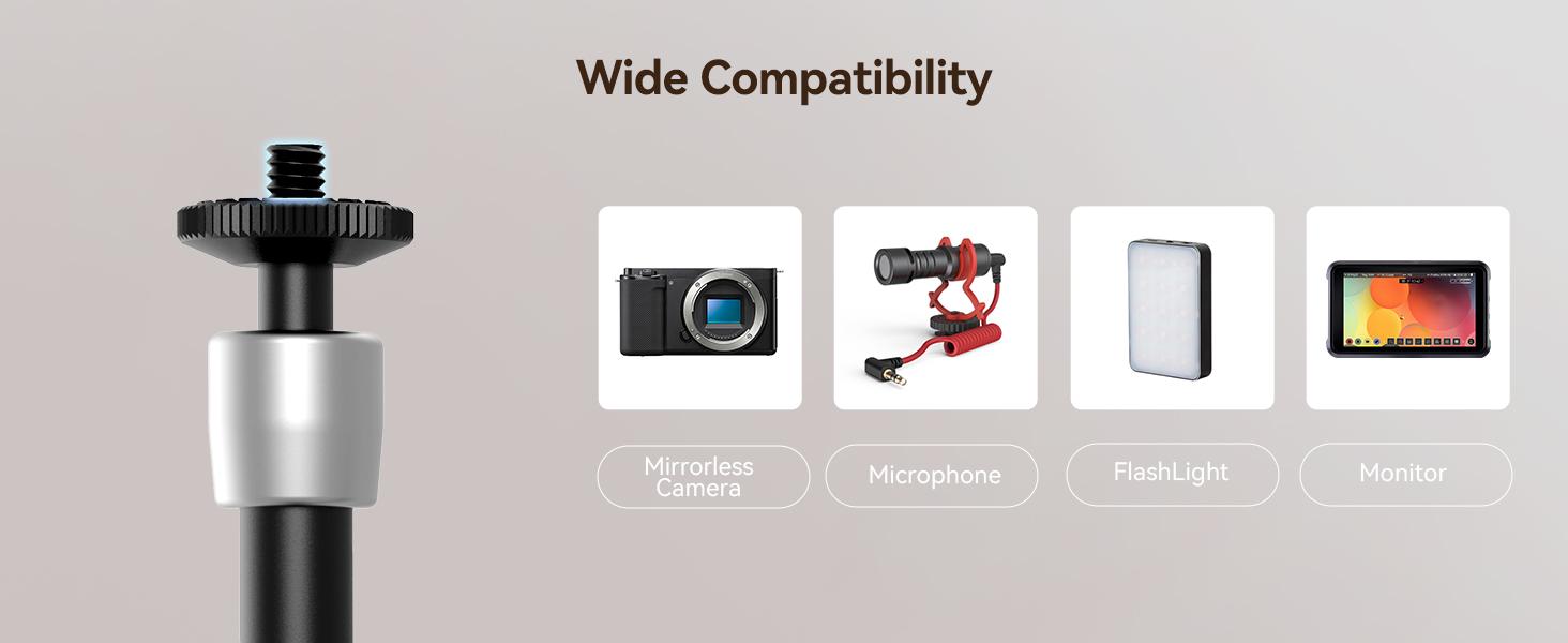 SmallRig Magic Arm w Clamp, Overhead Phone Mount, Flexible Desk Camera Mount & Clamp, Articulating Friction Boom Arm w Thread Adapter, for Light, Webcam, Mic, Action Camera,for Content Creators,Gimbal Stabilizer Tech Gimbal 4766