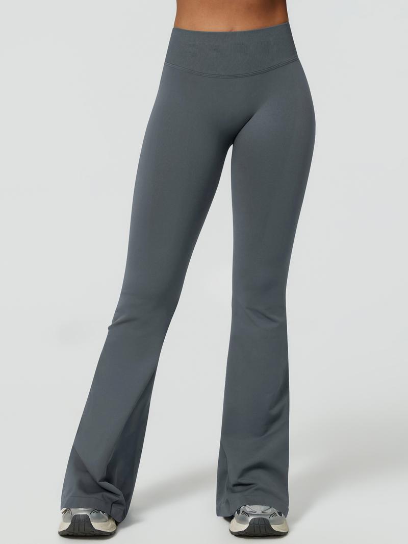 Women's High Waist Wide Leg Yoga Pants, Fitness Pants, Soft Comfortable Sportswear for Gym Running Cycling Hiking Golf Tennis, All Seasons Fitted Plain