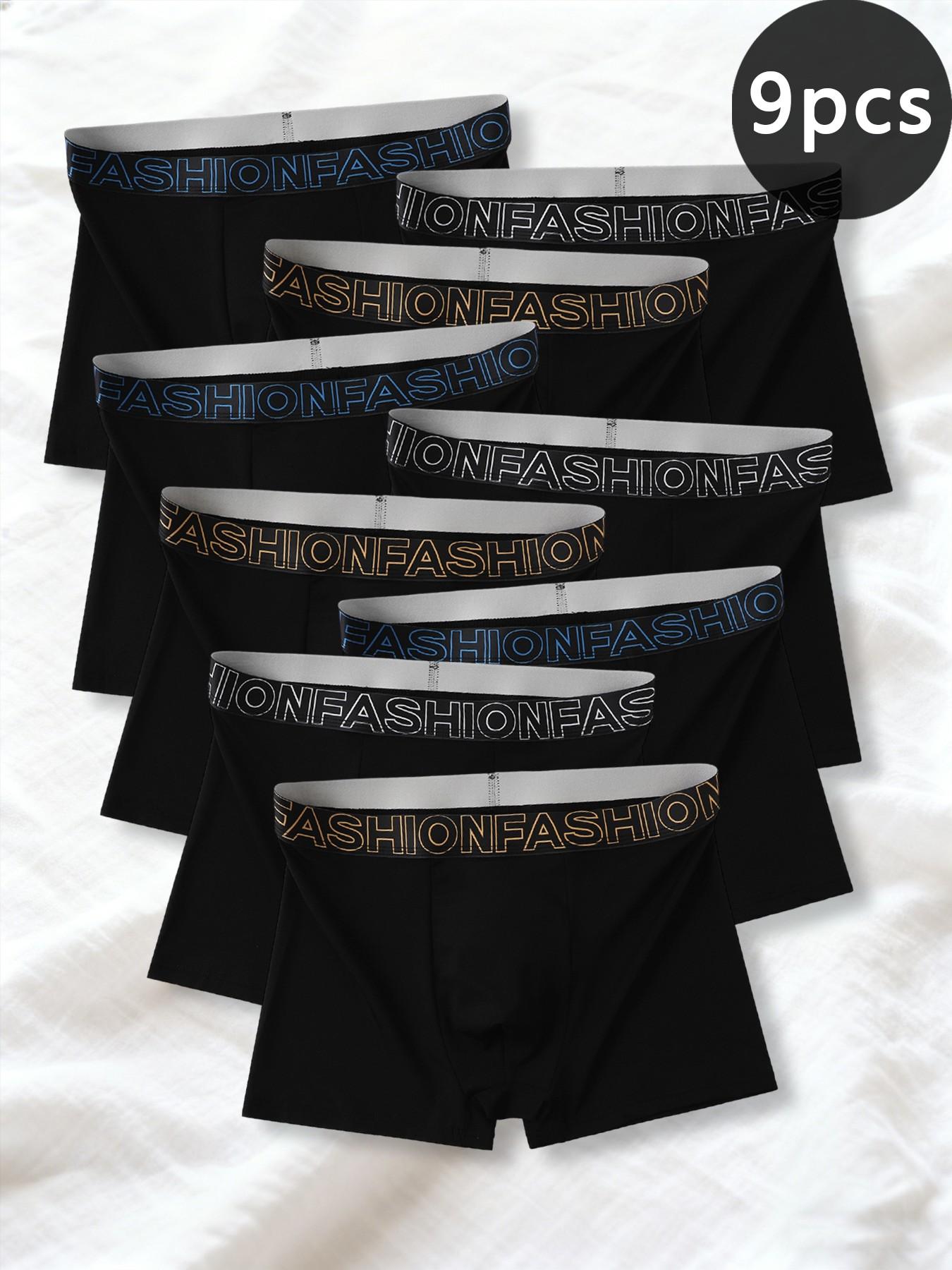 Trendy men's boxer briefs, quick-drying and sweat-wicking boxers, stylish waistband, suitable for both daily wear and sports