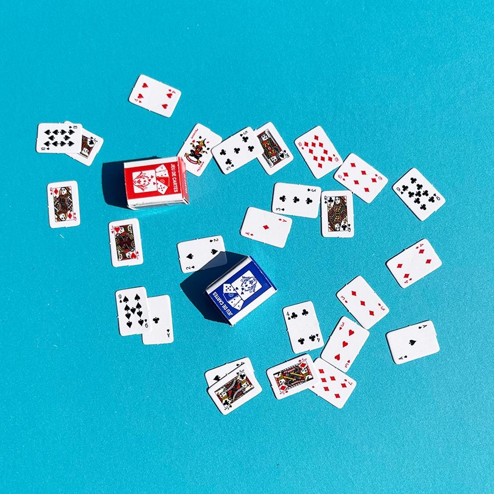 2 Sets Mini Poker Deck, Compact and Fun, Ideal for Travel and Outdoor Leisure Activities, Perfect for Game Nights,54 Cards /Set Travel Game, Card Games