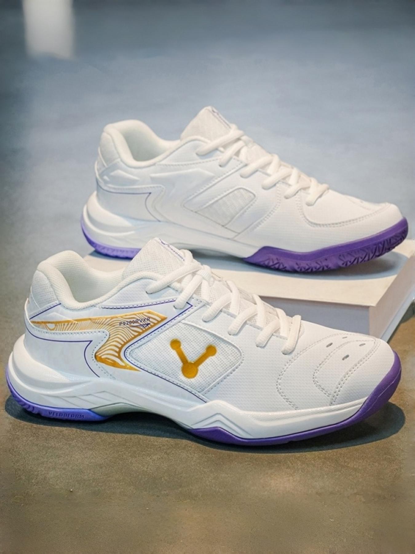 1 Pair Men's Professional Badminton Shoes Arch Support Anti-Twist Breathable Mesh Anti-Slip Wear-Resistant Sole Training Competition Sneakers