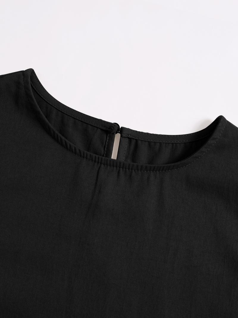 Women's Solid Tank Top & Pocket Wide Leg Pants Set, Matching Clothing Set, Elegant Fashion Casual Two-piece Outfits for Daily Outdoor Wear, Women Clothing for Summer