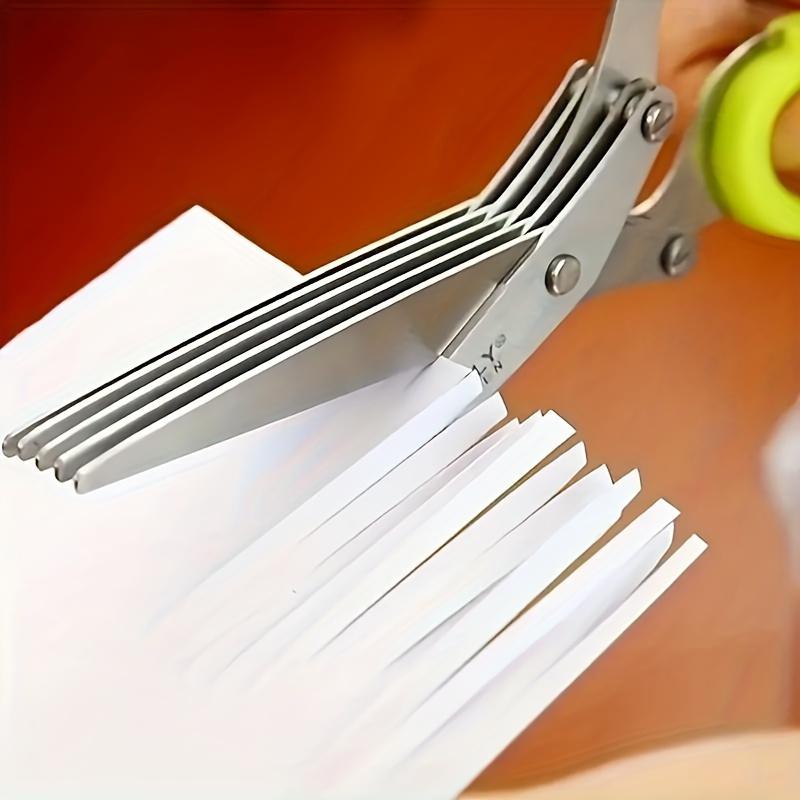 3-Layer Stainless Steel Kitchen Scissors, Kitchen Shears, Multifunctional Onion & Herb Chopper, Durable with Protective Cover & Cleaner, Ergonomic Handle
