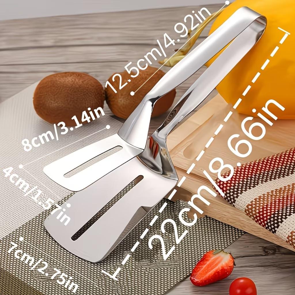 1 Pc Stainless Steel Fish Spatula Scraper Set Non-Stick Coating Food Safe Material Durable Rustproof Easy Clean Home Kitchen Cooking Multi-Purpose Tool