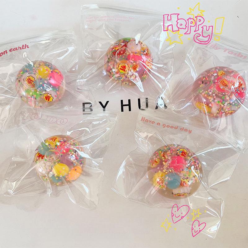Handmade Ball Squishy, Malt Sugar Squishy, Slow Rebound, Mixed Candy Handmade Ball, Stress Relief Fidget Squeeze Toy