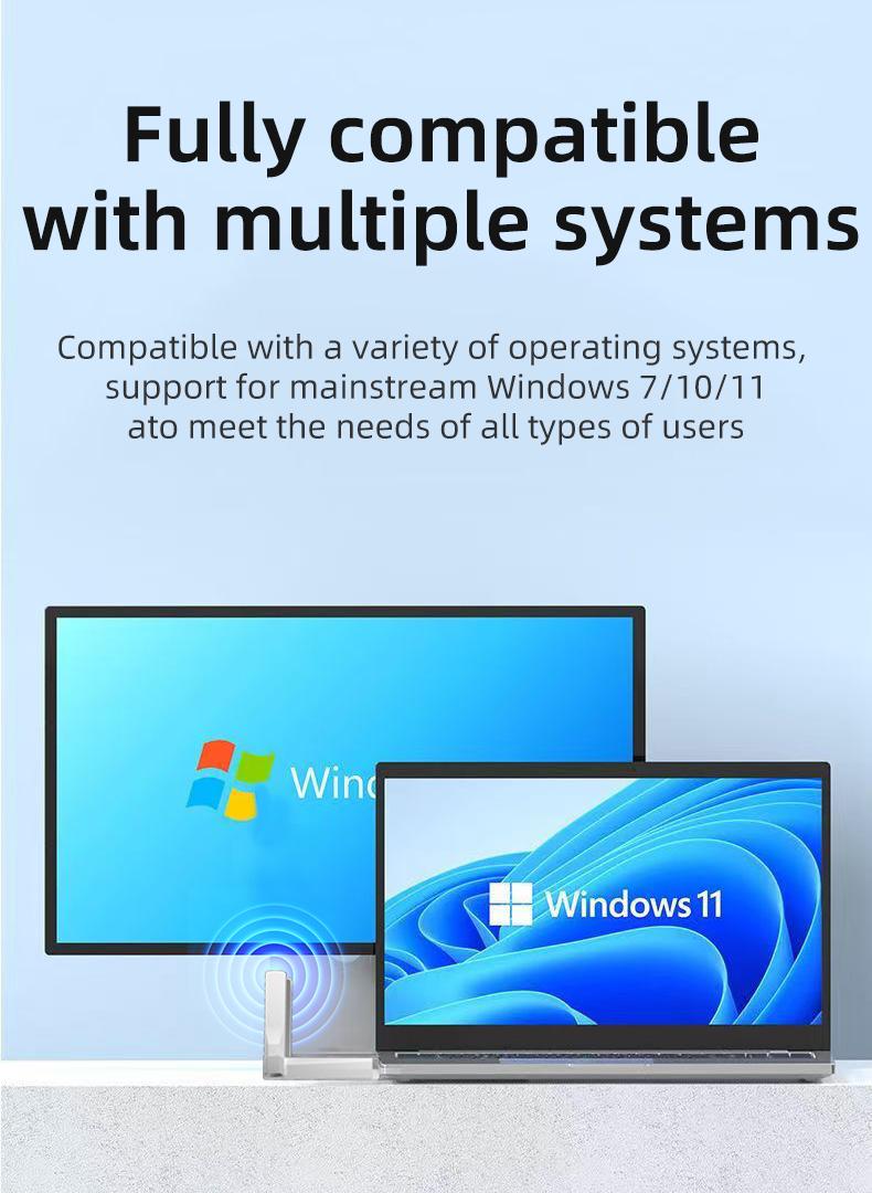 Dual-Band USB Bluetooth-compatible Wi-Fi Adapter Ax900 Wifi6, Compatible with Desktops & Laptops, 5GHz(600 Mbps)+2.4GHz(286 Mbps), Wireless Network