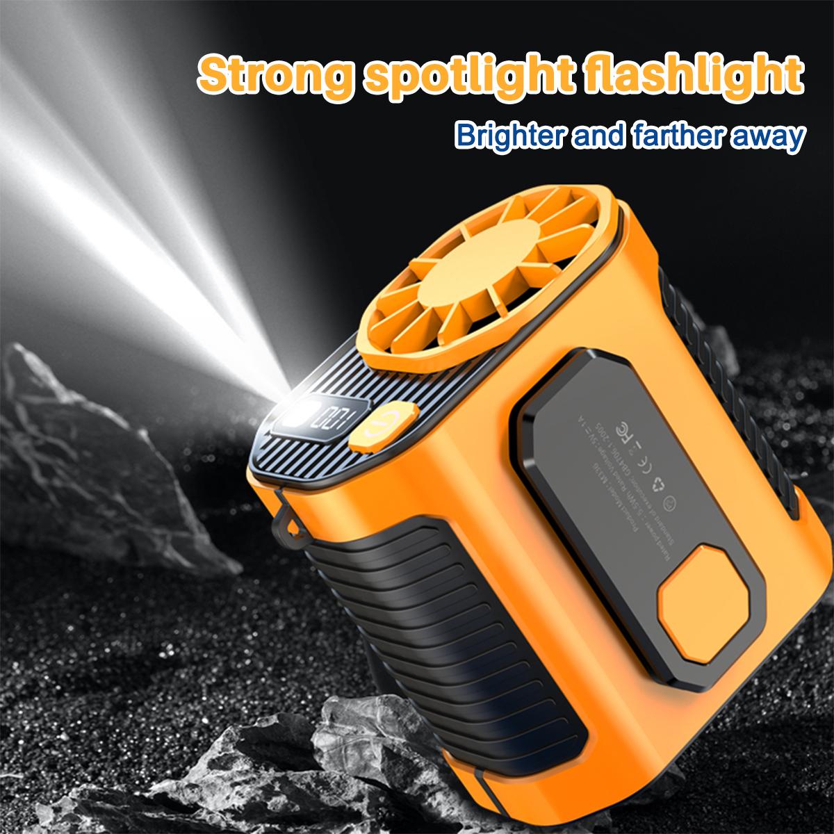 Portable Waist Fan Under Shirt Rechargeable 5000mAh Powerful Wind for up to 24 Working Hours Personal Cooling Fan Mini Hands-Free Fan With Flashlight for Outdoor & Travel Orange Portable Waist Fan Under Shirt Rechargeable 5000mAh Powerful Wind for up to 24 Working Hours Personal Cooling Fan Mini Hands-Free Fan With Flashlight for Outdoor & Travel Orange