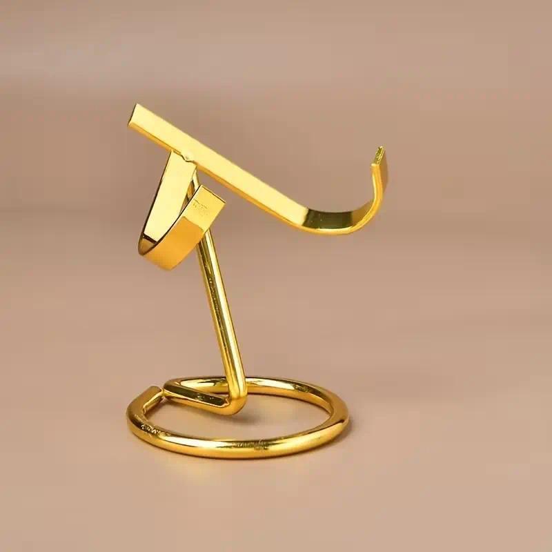 Crystal Mineral Specimen Display Stand, Metal Base, Simple Style Crystal Ball Holder, Desktop Decoration, Home Decor Accessory, Adjustable Shelf Rack