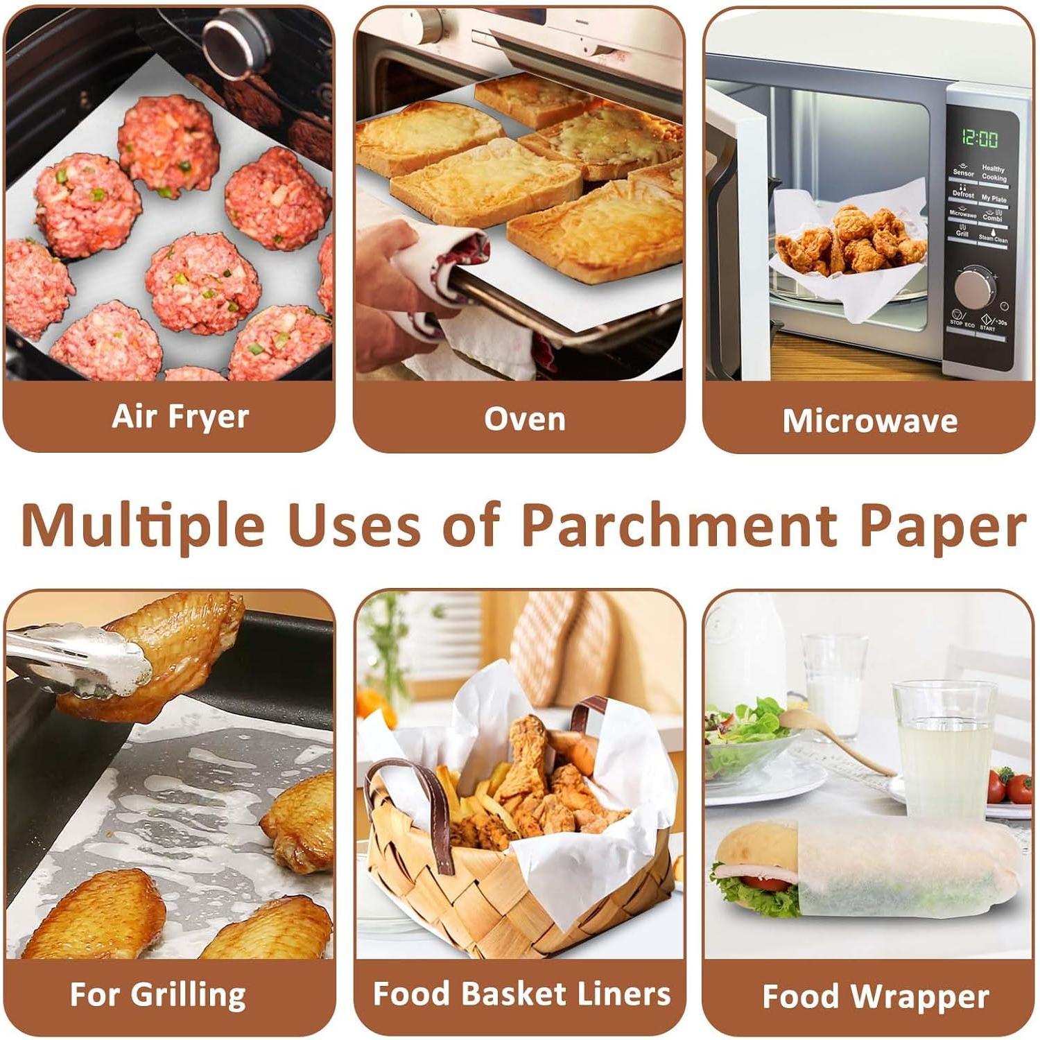 100 count Deli Paper Sheets 12x12", Unbleached White Wax Paper Sheets for  Basket Liners, Precut  Paper Baking Sheets for Cookies,  Resistant Sandwich Wrappering Paper by