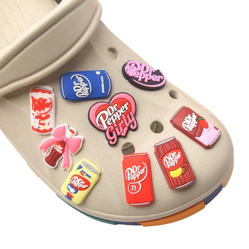 13-Piece Dr Pepper Drinks Series Shoe Accessories Set, Shoe Charms For Clogs Shoe Decoration Premium Quality Popular Shoe Accessories for Great Gift
