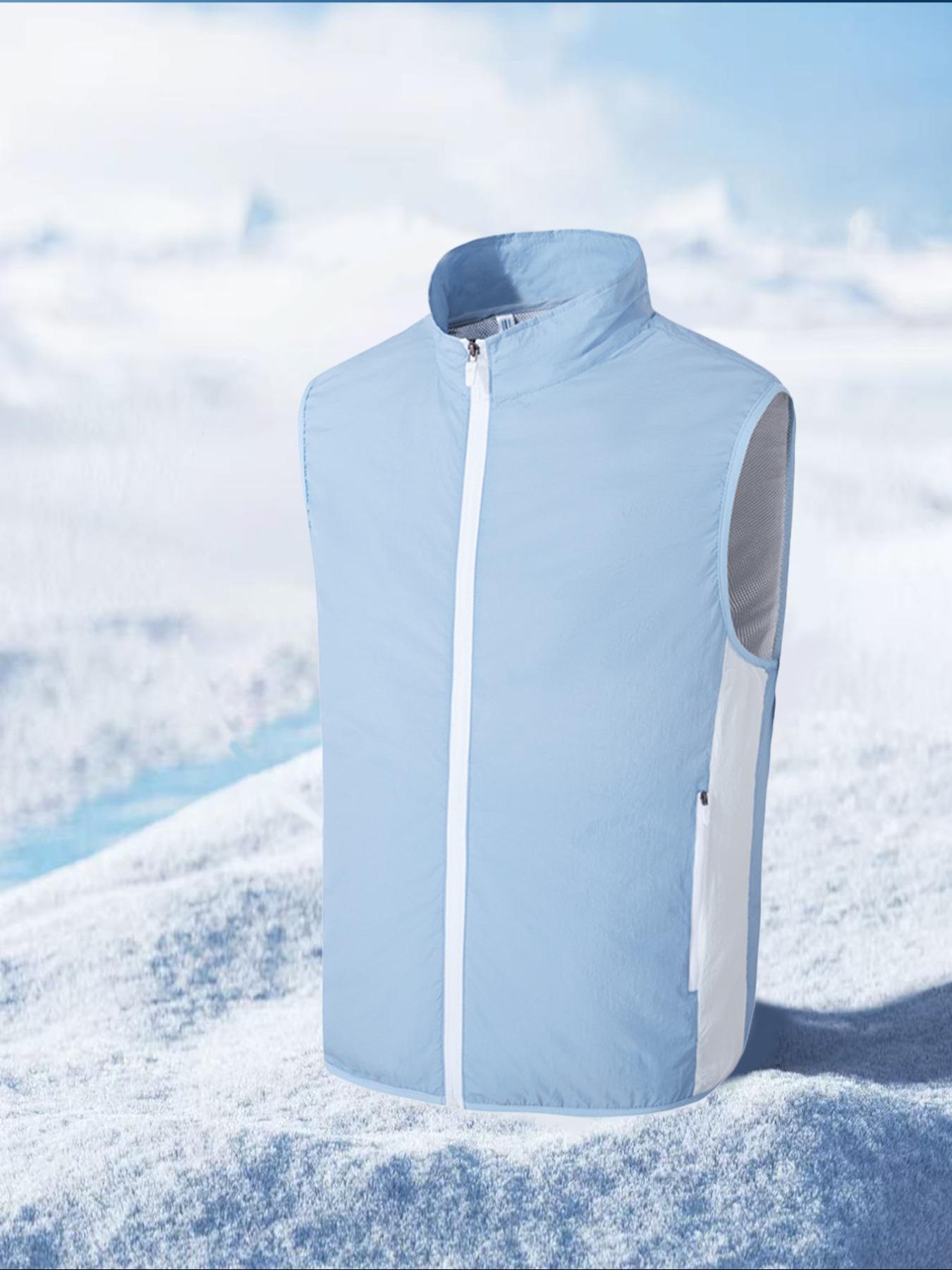 Sleeveless Cooling Vest with Built in Fan, USB-Powered Cooling Vest, Outdoor Cooling Wear, Lightweight, Breathable, and Machine - Washable, Ideal for Outdoor Activities and Fishing (Requires a 5V battery, sold separately)