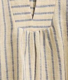 SageVell 100% Cotton Chic Striped V - Neck Breezy Spring Summer Style with Flowy Silhouette & Breathable Fabric Shirt, Elegant Blouse