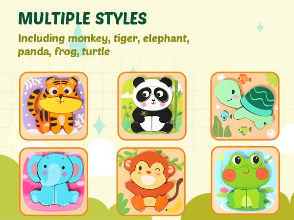 edutree Wooden Puzzles for Toddlers 2-4, 6 Pack Animal Shape Puzzle Montessori Toys for 1 2 3 Year Old, Educational Learning Toys for Girls Boys, Christmas Gift Black Friday, Mother's Day edutree Wooden Puzzles for Toddlers 2-4, 6 Pack Animal Shape Puzzle Montessori Toys for 1 2 3 Year Old, Educational Learning Toys for Girls Boys, Christmas Gift Black Friday, Mother's Day
