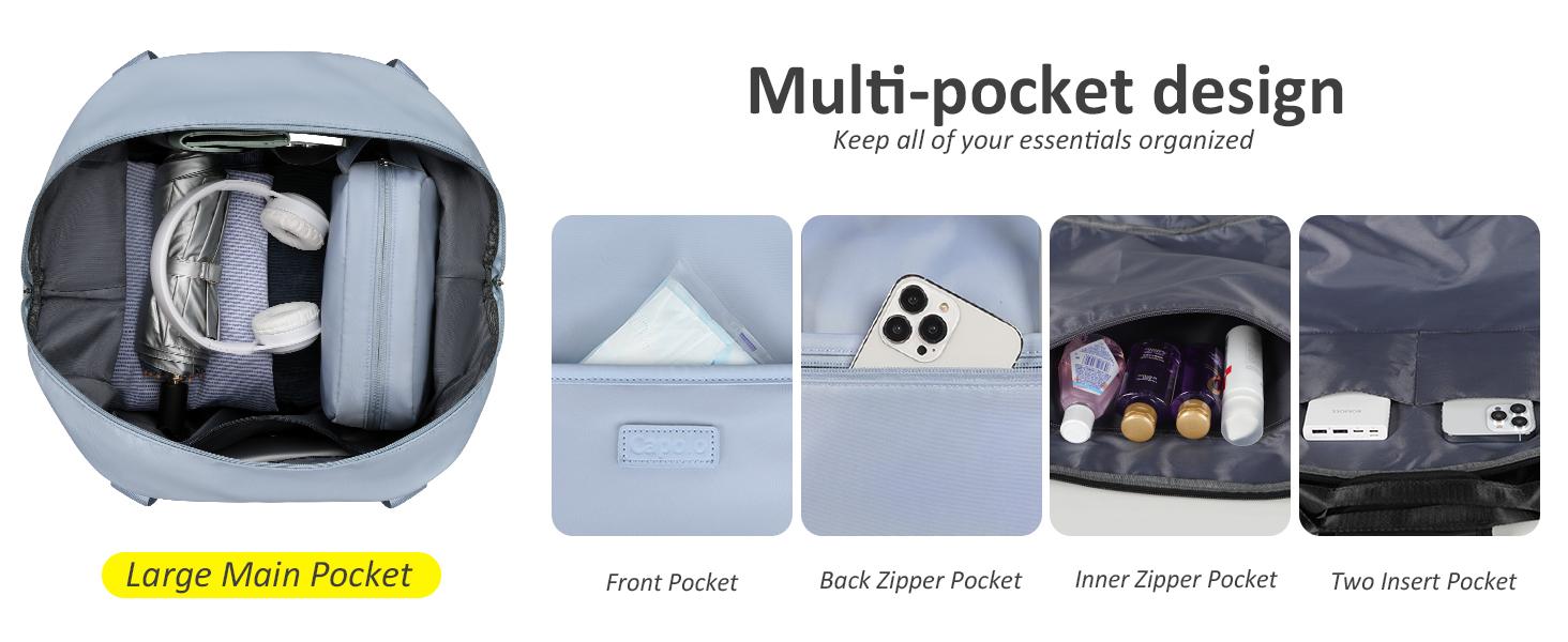 Expandable Travel Duffle Bags Weekender Overnight Bags for Women Men Hospital Bag for Women Labor Delivery with Toiletry Bag Waterproof