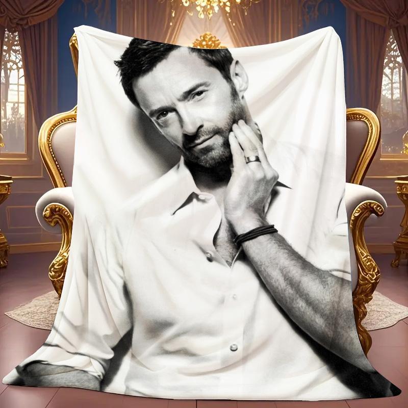 Theo James Theme Pattern Soft and comfortable home blankets, small throw blankets, nap blankets, perfect Christmas gifts for friends and besties. Super soft heat-pressed blankets. P251223099