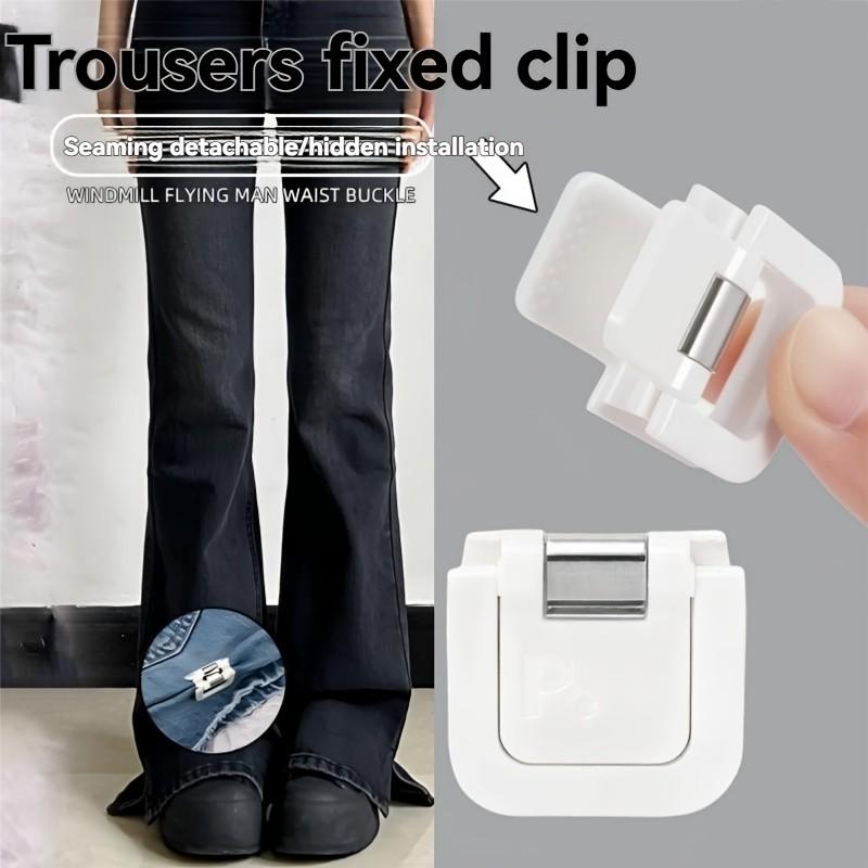 Adjustable Pants Hem Clips, Non-Slip Fabric Clips for Jeans and Formal Pants, Durable and Easy to Use, Perfect for Daily Wear and Sleeve Holders
