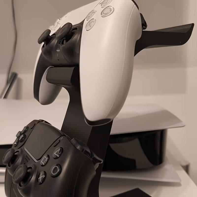 Ps5 & Xbox Controller Stand & Headphone Holder, 2 Game Controllers + 1 Headphone Storage Rack, Durable Plastic, Space-Saving, Game Console Accessories