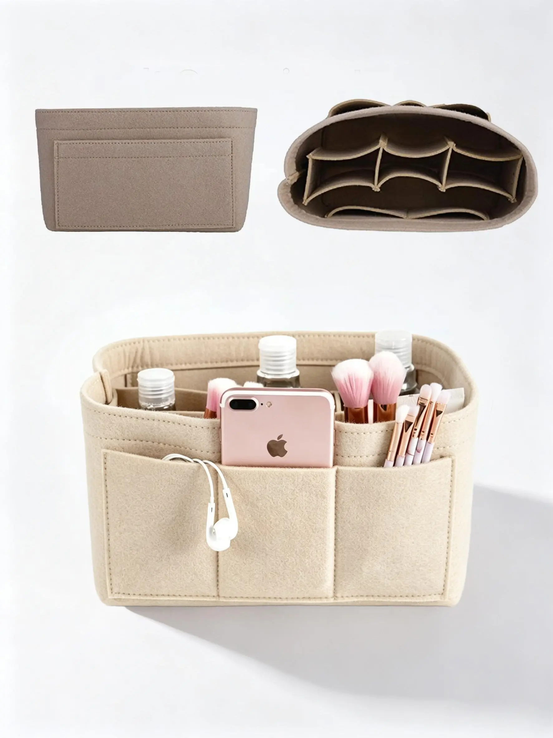 Purse Organizer Insert, Purse Organizers for Inside Purse, Felt Storage Bag for Handbags, Handbag Divider Organizer, Handbag Protector Insert