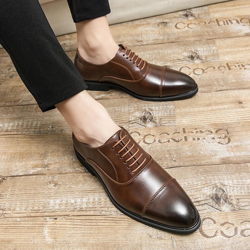 Men's Luxury Business Oxford Shoes, Smoke Color, Handmade Pointed Toe Formal Dress Shoes, Elegant Footwear for Professional Occasions