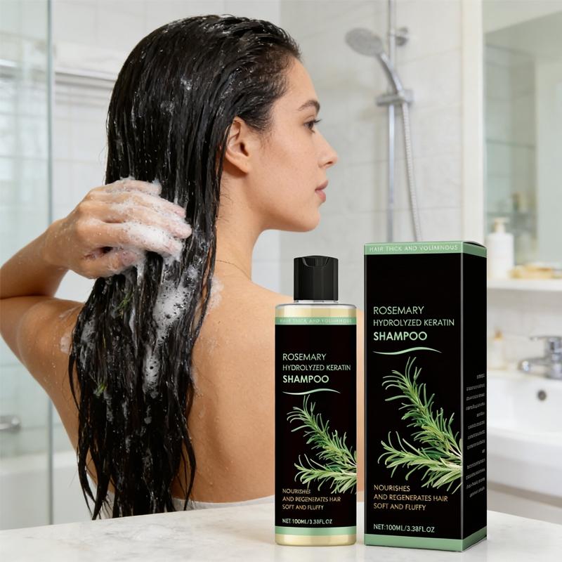 Rosemary Shampoo Daily Scalp Cleanser, Nourishes Hair, Natural Shine, Softening, Moisturizing, Gentle Formula, Ideal for Regular Use