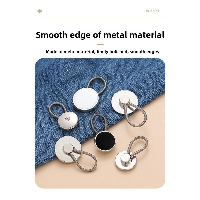 Spring Waist Extender Metal Buckle, Invisible Pants Waist Adjuster, No Sewing, Detachable, Adjustable Extension Clip, Easy to Use