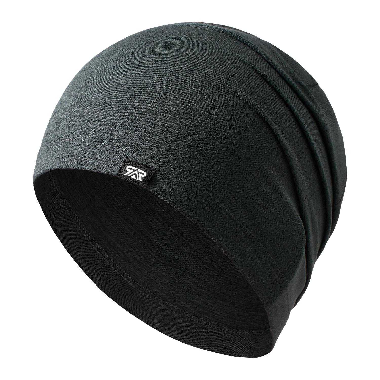 1/2/3 Pack Versatile Beanie Hats, Ear Protection Warm Cold Weather Caps, Breathable Polyester, Outdoor Running Fitness Sports Windproof Headwear, Unisex Soft Slouchy Beanie - Stay Dry Breathable for Running Gym Sleeping Commuting Daily Use