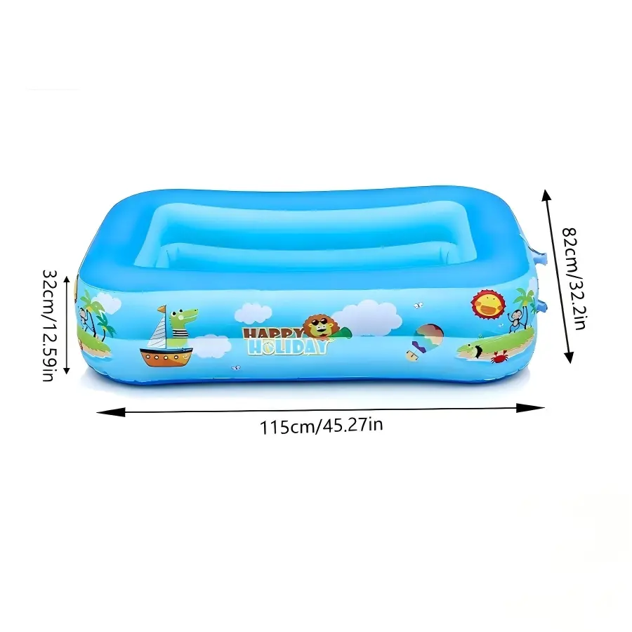 1.2-meter Thickened PVC Inflatable Swimming Pool, Portable Outdoor Camping Inflatable Pool, Kiddie Pool, Essential for Family Fun in Gardens, Lawns, and Indoor/Outdoor Summer Parties