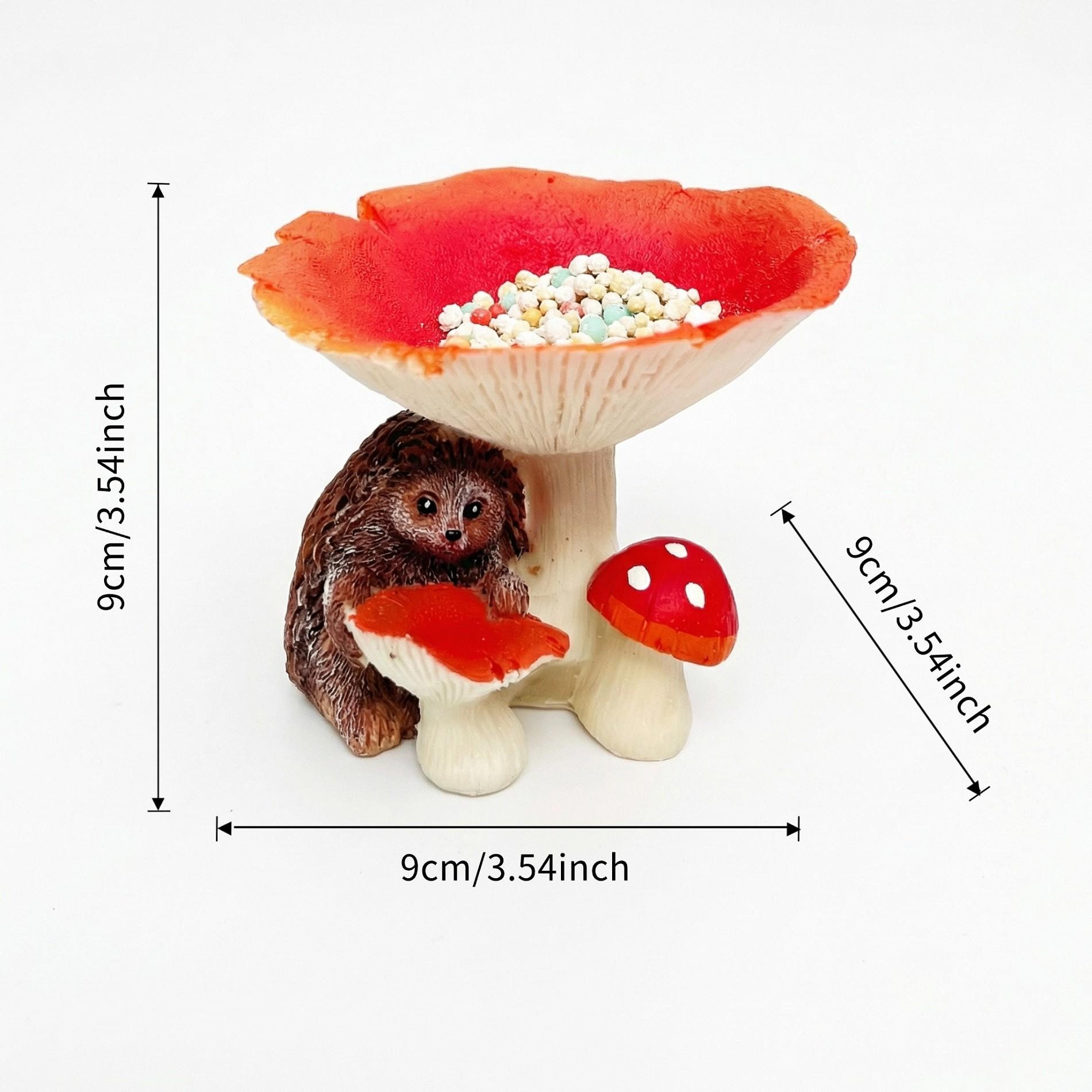 Creative Hummingbird Feeder, Mushroom-Shaped Outdoor Pet Feeder, Ground-Standing Garden Decoration, Ideal for Landscape Enhancement