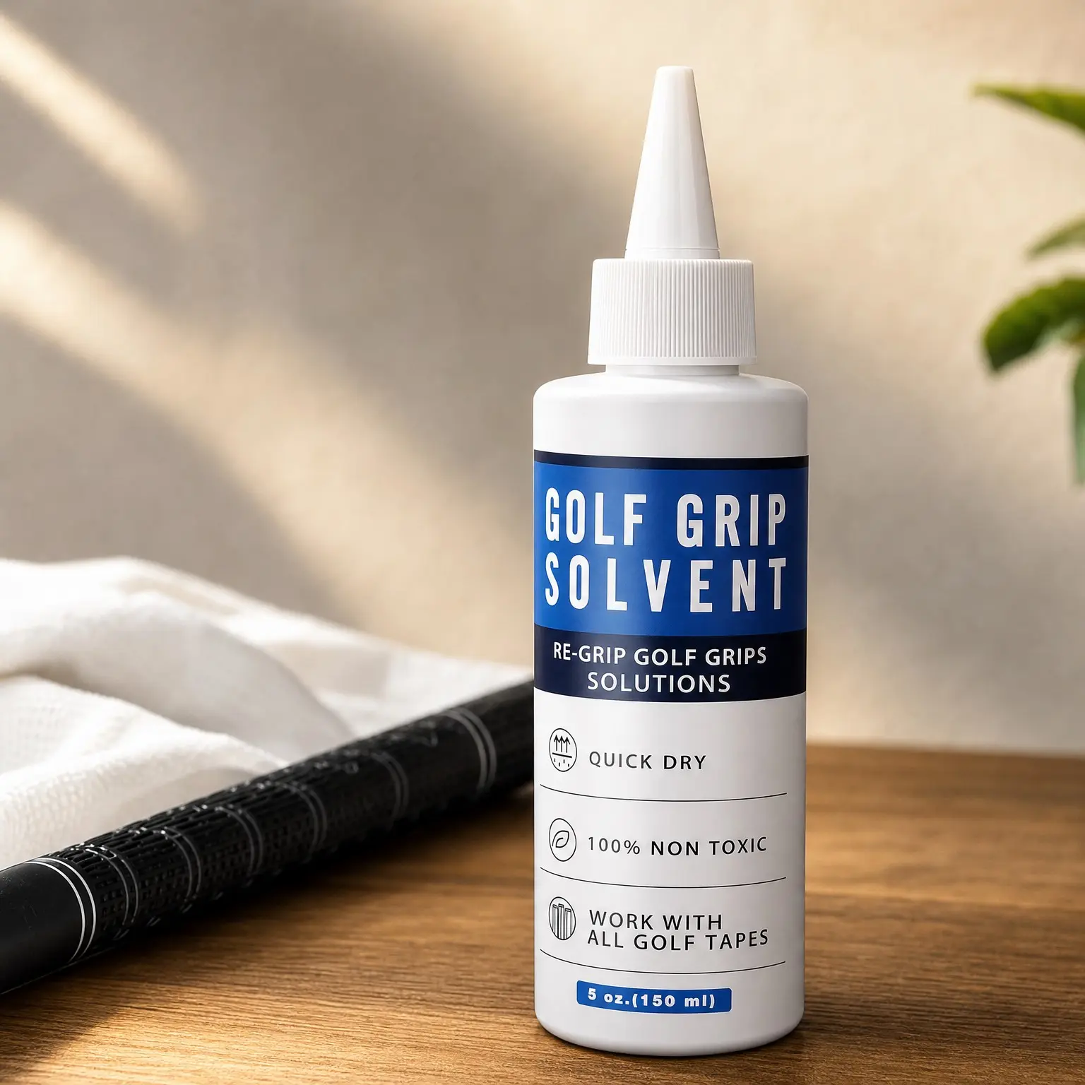 Premium Golf Grip Solvent 5 oz - Professional Solution for Re-Gripping Golf Clubs