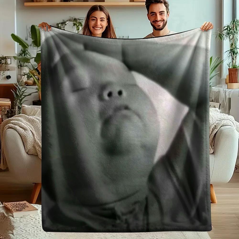 Funny Pattern Print Blanket, Flannel Series Bedding, Dormitory Blanket, Nap Blanket, Car Blanket, Office Blanket, Air Conditioning Blanket