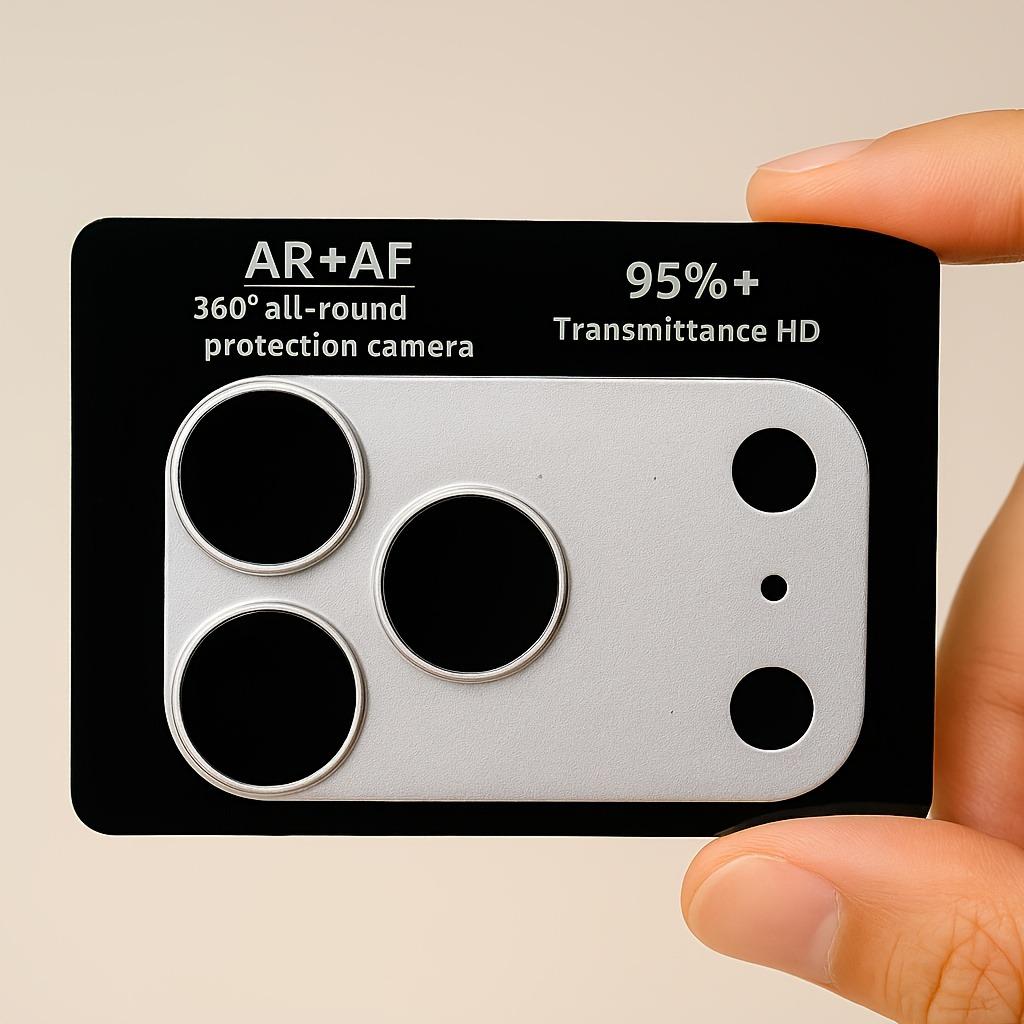 1pcs Phone Lens Protection Film, PP Material Full Wrap, 9h HD Tempered Glass, 3 Colors Available, Fits iPhone 17 Pro Max