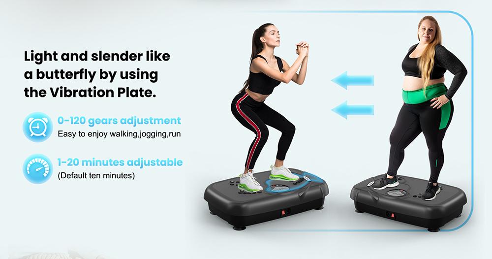 Vibration Plate, Fitness Platform Exercise Machine, Vibrating Lymphatic Drainage, Shaking Full Body Shaker Workout Vibrate Stand Shake Board Sport Gym for Women Men Walking Pad Treadmill Portable Pedal SpringStatements