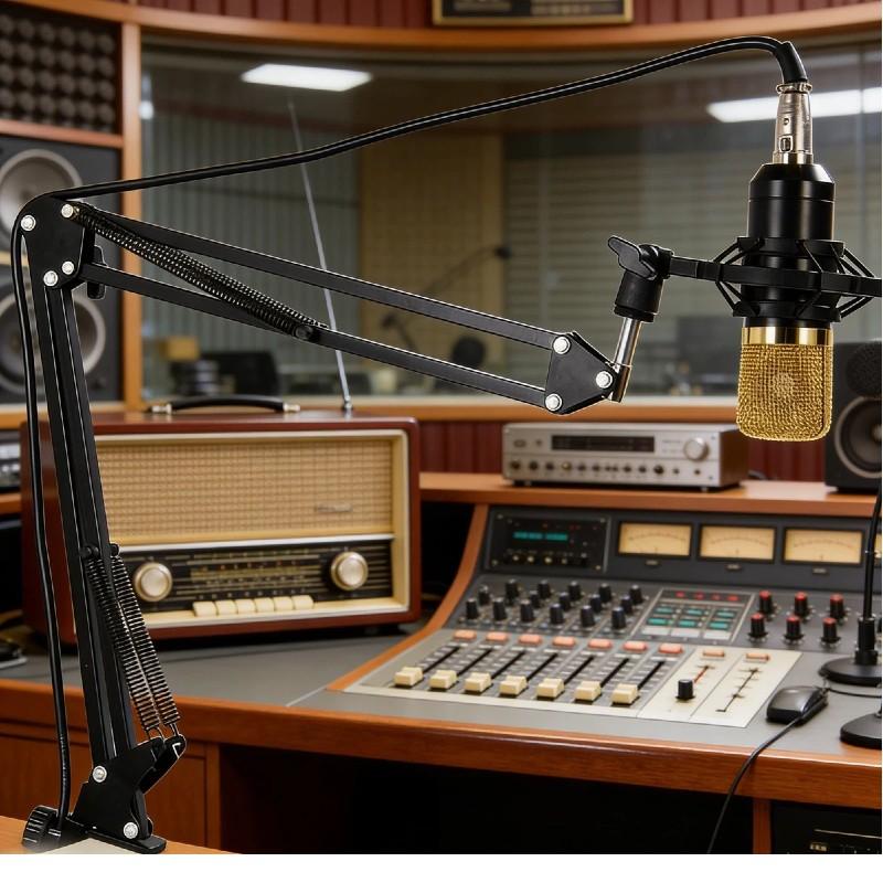 Professional USB Condenser Microphone Set with Arm Stand and Pop Filter, Clear Voice for Podcasts, Recording, Live Streaming