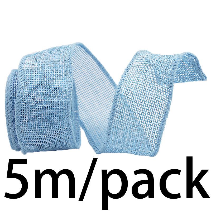 Hemp Ribbon for Large Bows and Wreaths, Imitation Hemp Ribbon, 4cm Width, 5m Length, Perfect for Christmas Tree Decor, Gift Wrapping, Tie Bands
