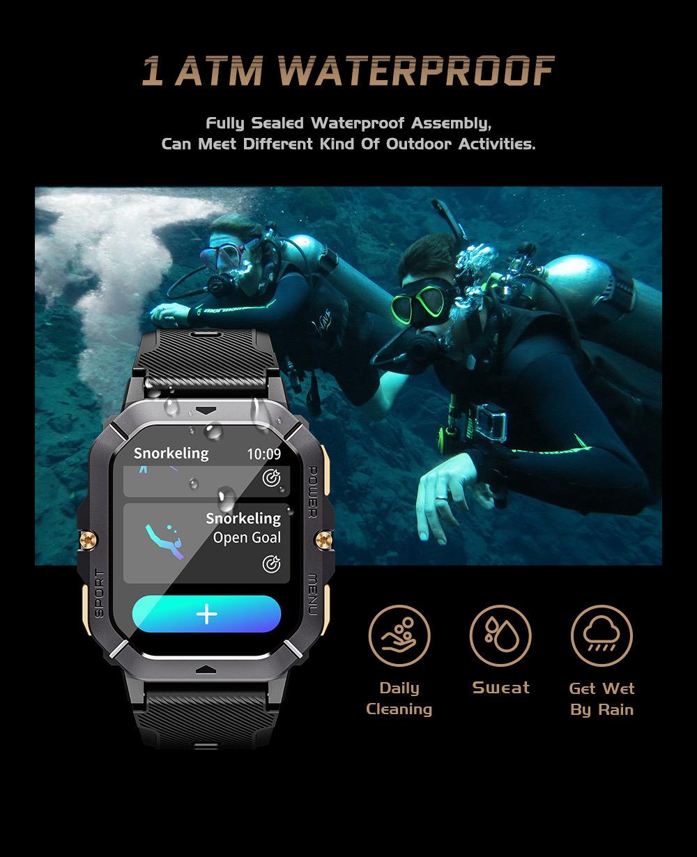 C28 Smartwatch Waterproof 2.02 Inch HD Display Ai Features Supports 10m Depth Battery Capacity 410mah over 120 Sports Modes Heart Rate Sleep Monitor