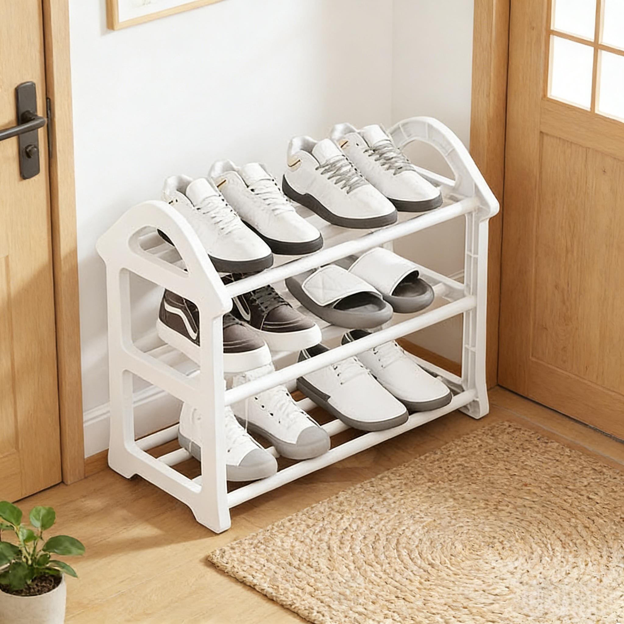 Multi-Layer Metal Shoe Rack, Durable and Space-Saving, Ideal for Entryway, Closet, Bedroom, Garage, Ground Installation Storage Organizer